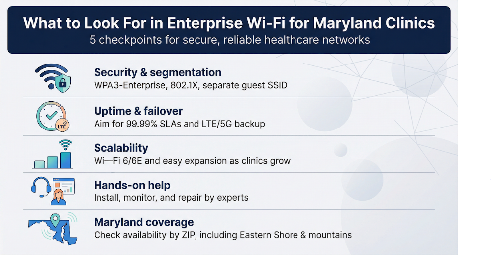 Best Enterprise-Grade Wi-Fi for Clinics in Maryland